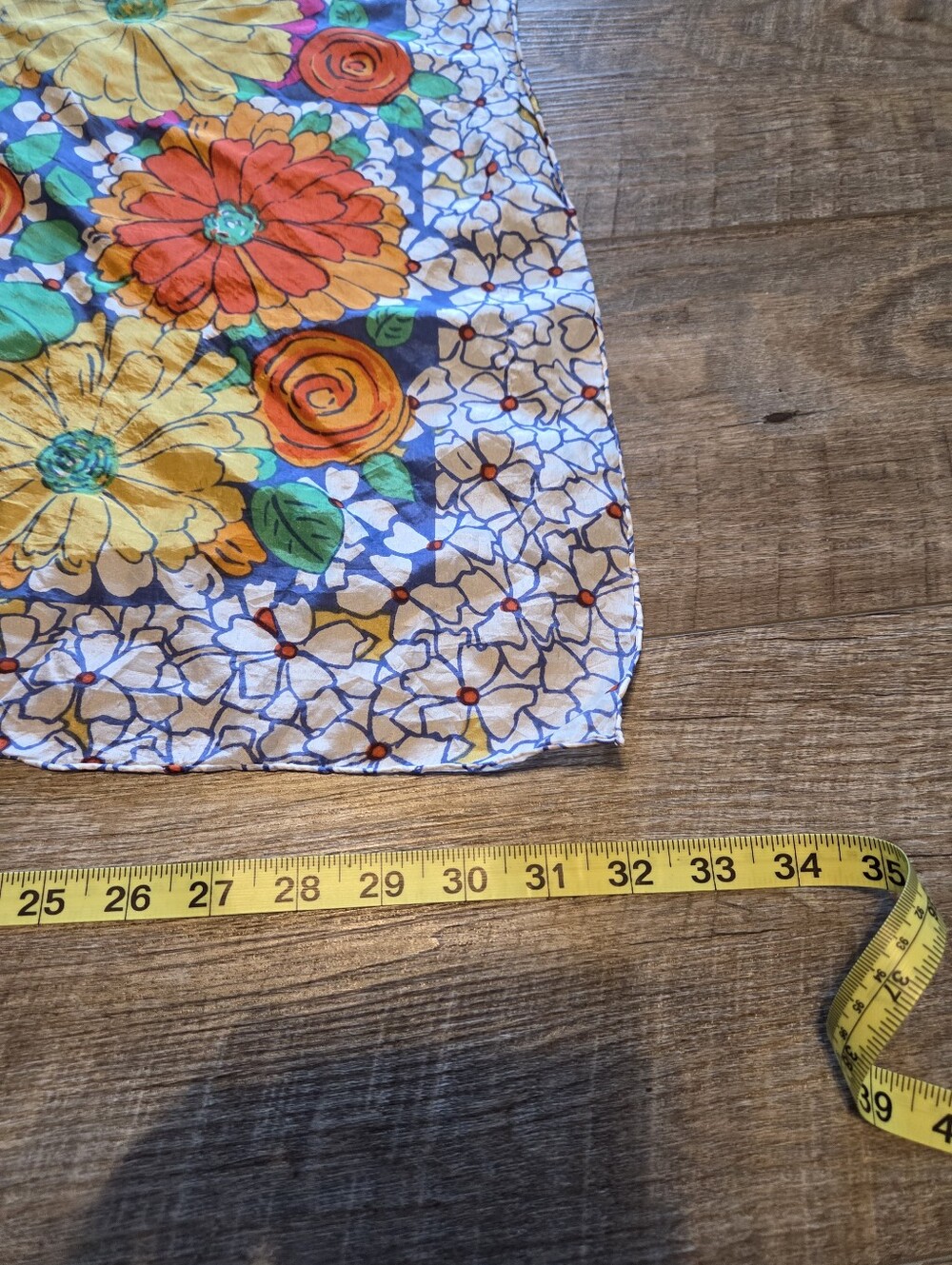 Silk Rolled Floral Scarf - Picture 4 of 5